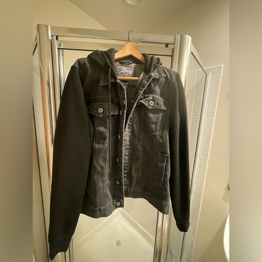 Brooklyn Cloth Jean Jacket  Smoke Black - Smoke Grey - Boys Jacket - Size Small